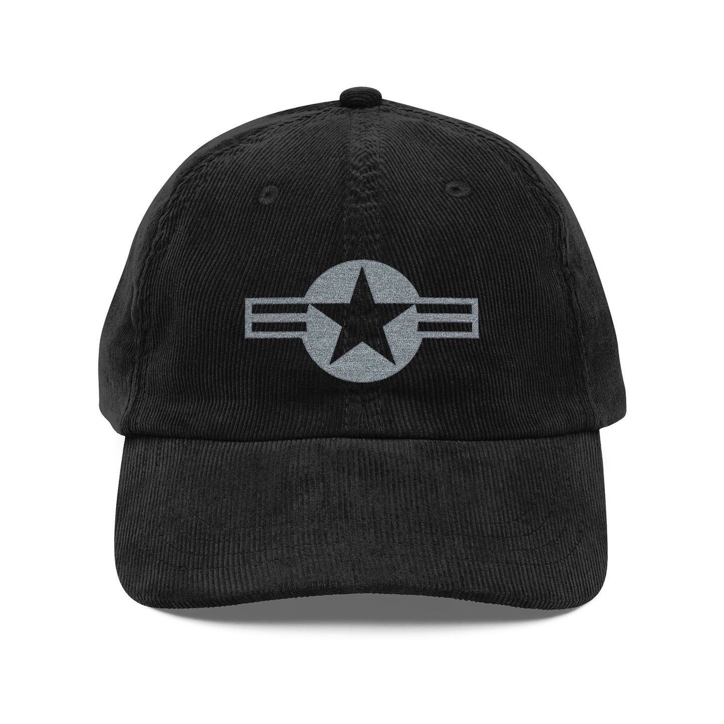 Embroidered Low-Visibility USAF Roundel Corduroy Cap