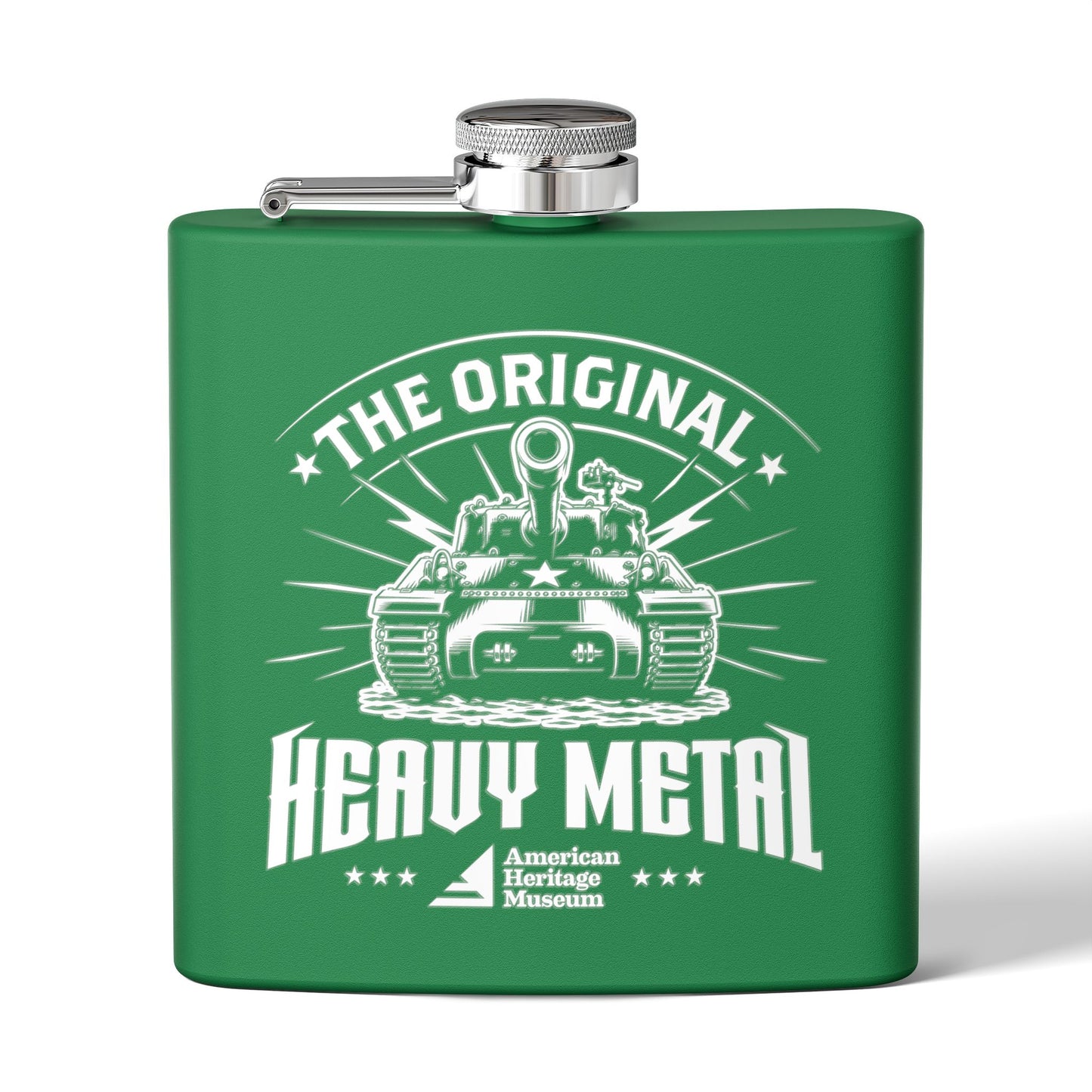 The Original Heavy Metal (Tank) Stainless Steel Flask, 6oz