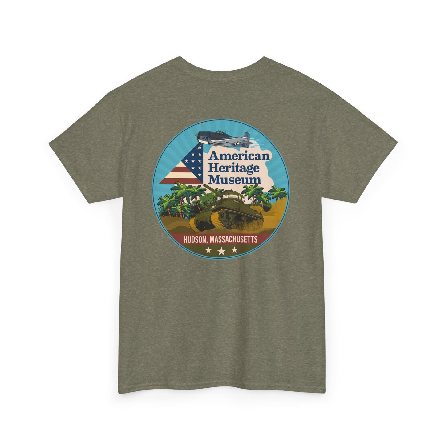 AHM Unisex Heavy Cotton Tee (round logo on back)