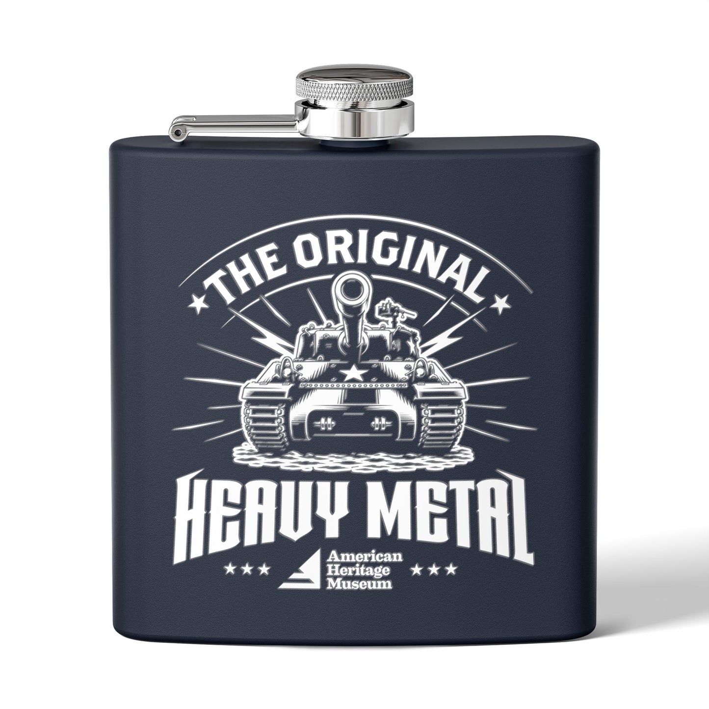 The Original Heavy Metal (Tank) Stainless Steel Flask, 6oz