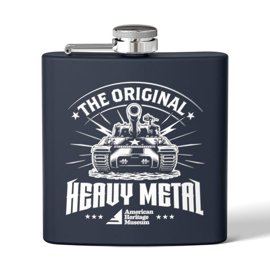 The Original Heavy Metal (Tank) Stainless Steel Flask, 6oz