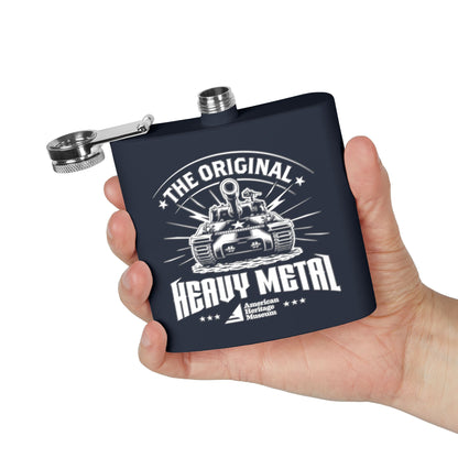 The Original Heavy Metal (Tank) Stainless Steel Flask, 6oz
