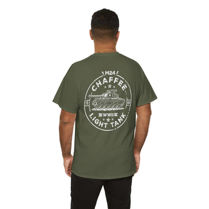 M24 Chaffee WWII Light Tank Unisex Heavy Cotton Tee