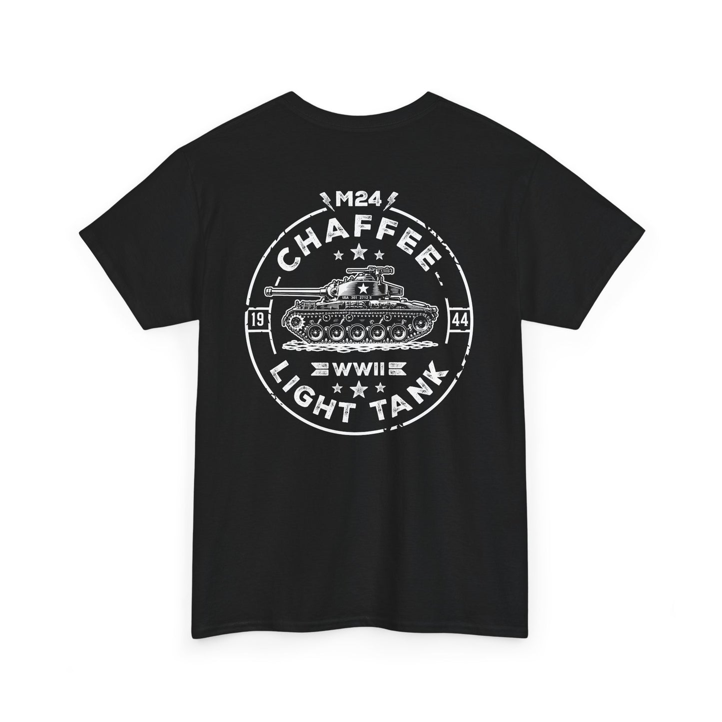 M24 Chaffee WWII Light Tank Unisex Heavy Cotton Tee