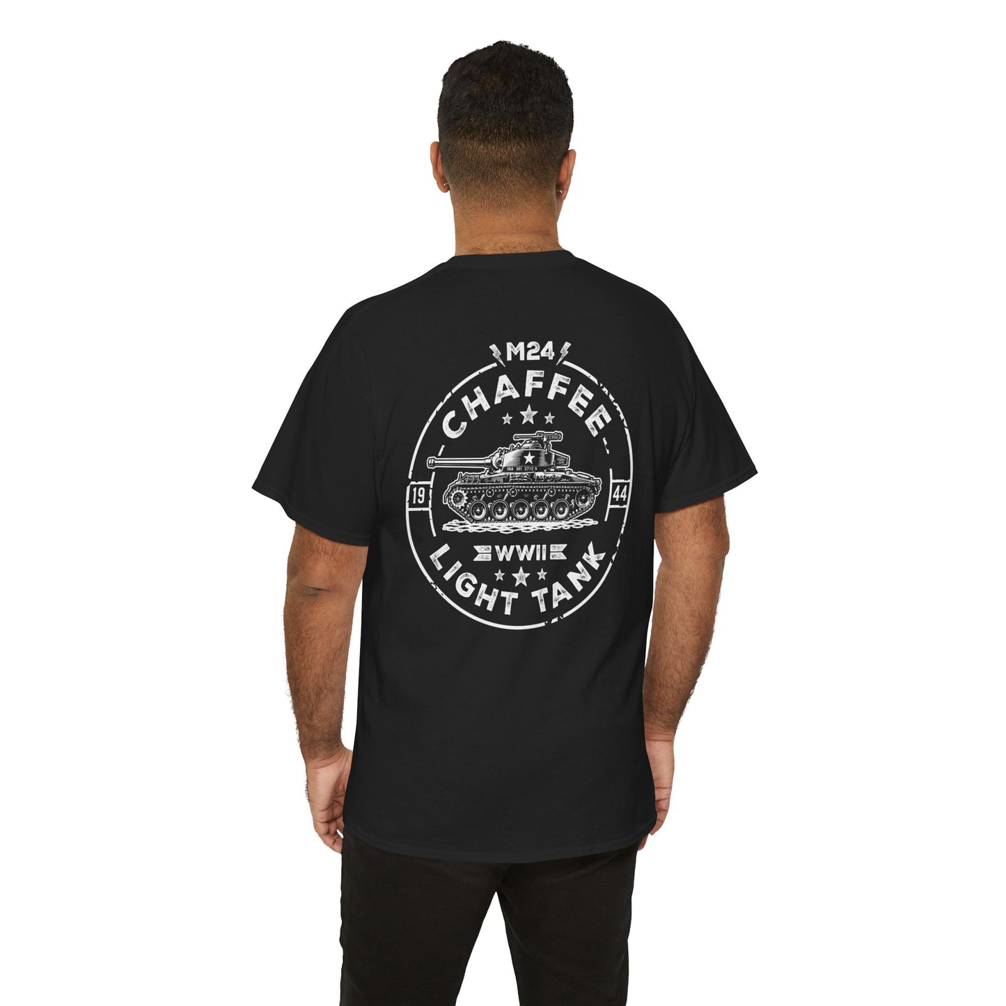 M24 Chaffee WWII Light Tank Unisex Heavy Cotton Tee