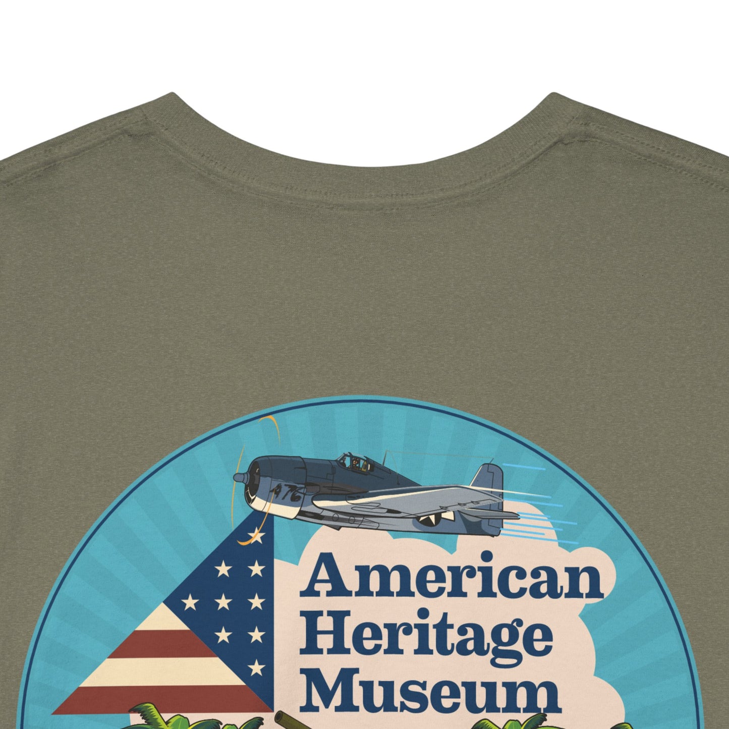 AHM Unisex Heavy Cotton Tee (round logo on back)