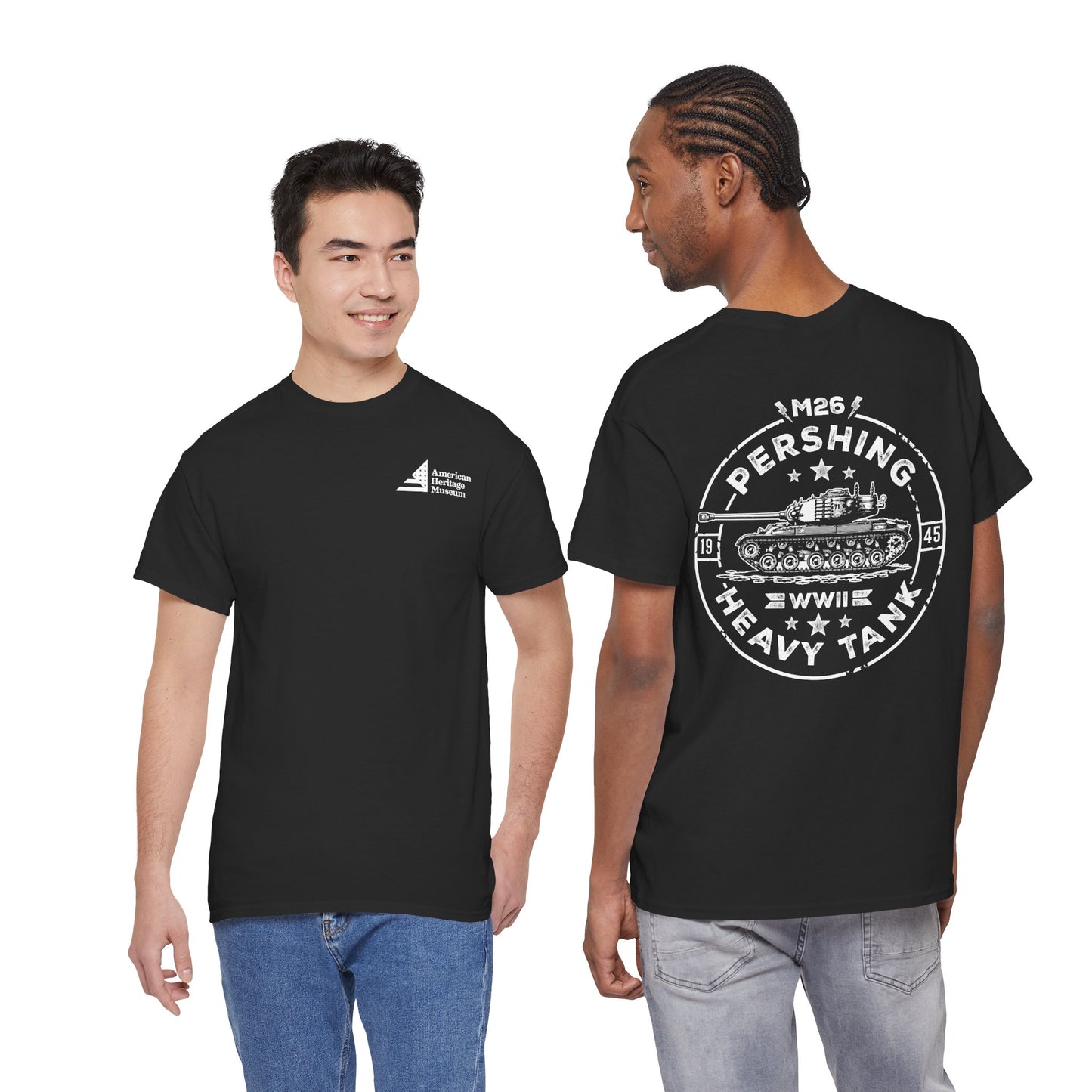 M26 Pershing WWII Heavy Tank Unisex Heavy Cotton Tee