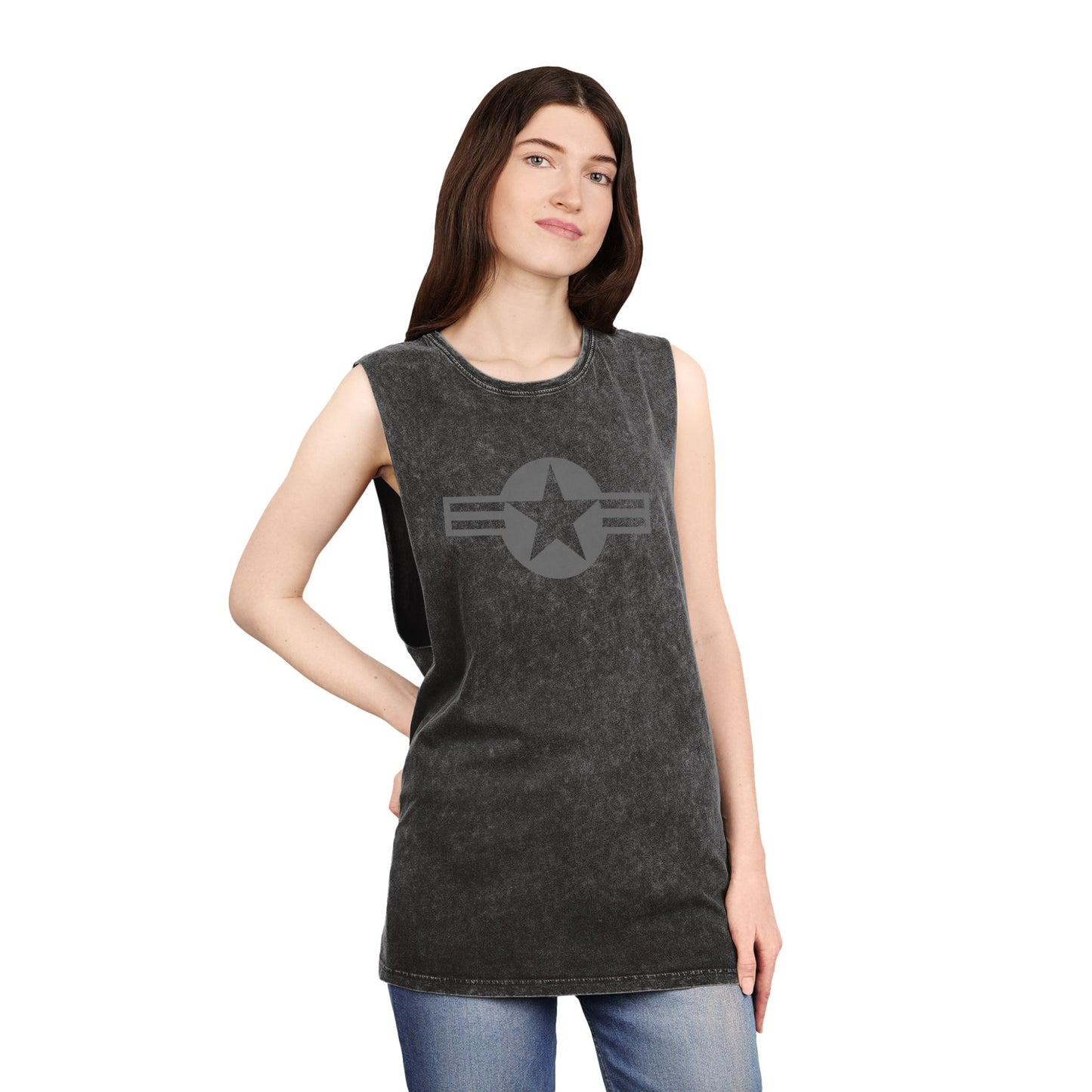 Low-Visibility USAF Roundel Stonewash Tank Top