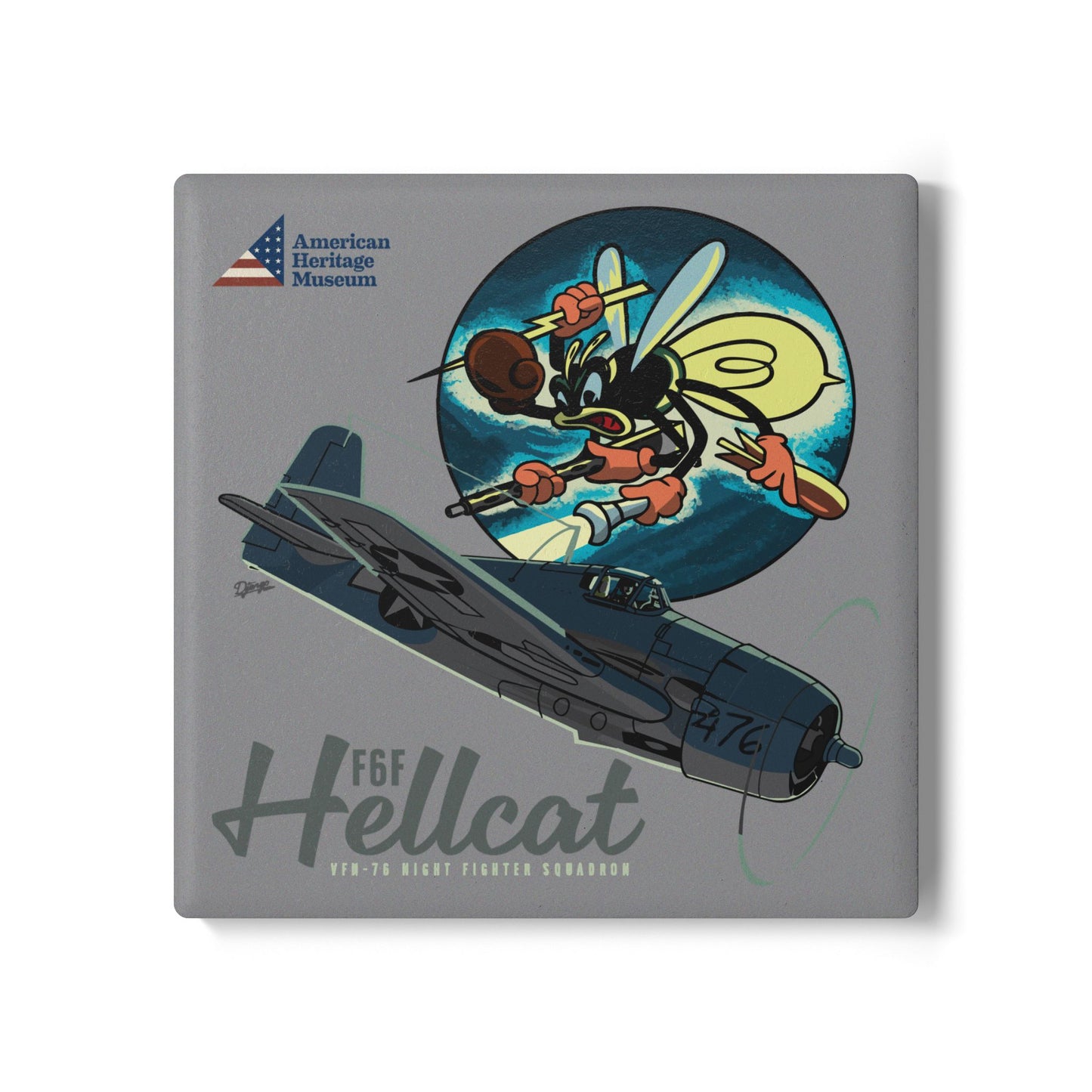 F6F Hellcat Ceramic Coaster