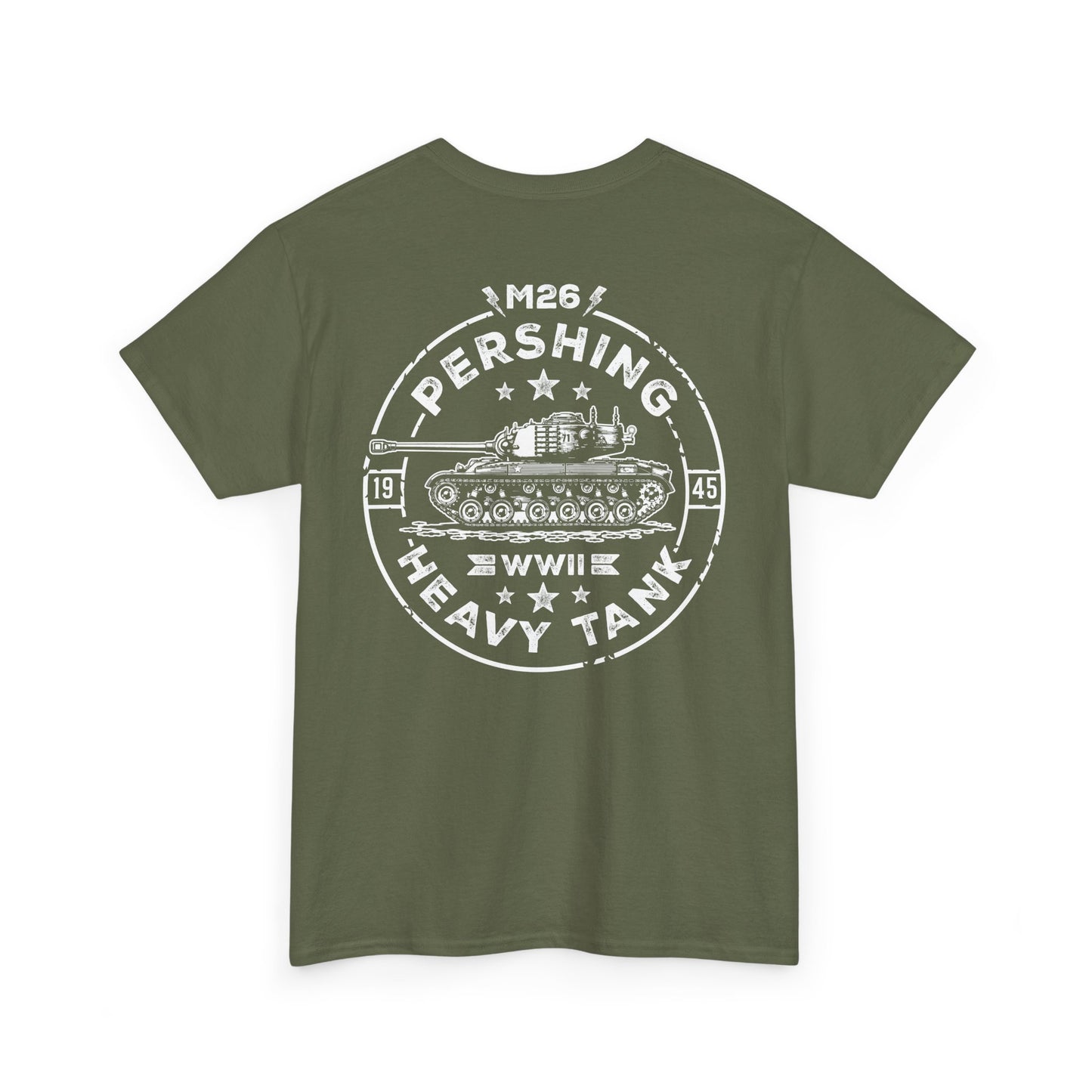 M26 Pershing WWII Heavy Tank Unisex Heavy Cotton Tee