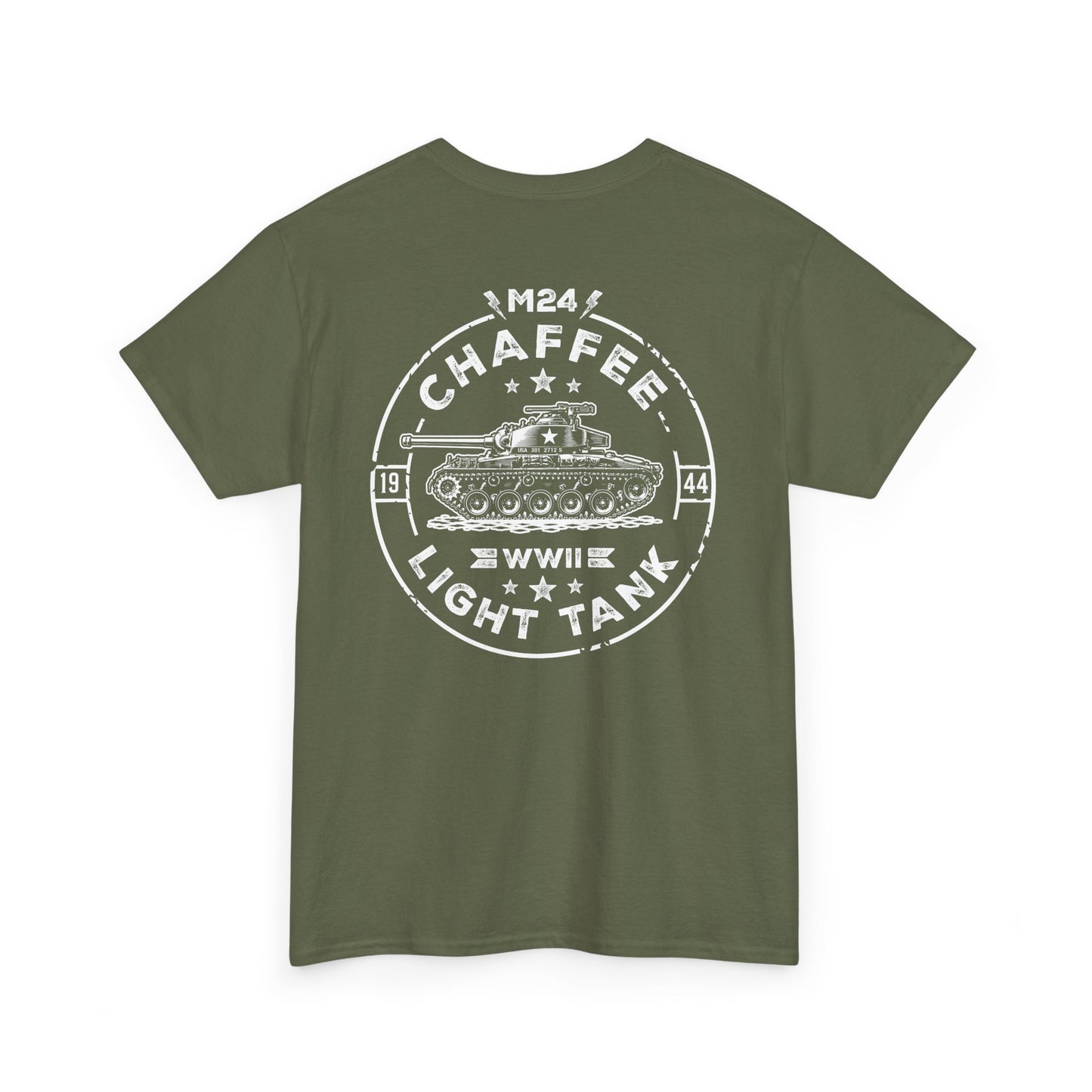 M24 Chaffee WWII Light Tank Unisex Heavy Cotton Tee