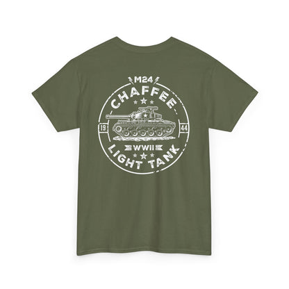 M24 Chaffee WWII Light Tank Unisex Heavy Cotton Tee