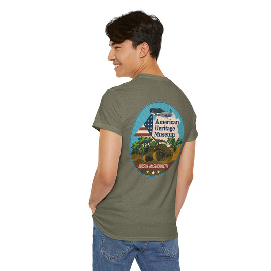 AHM Unisex Heavy Cotton Tee (round logo on back)