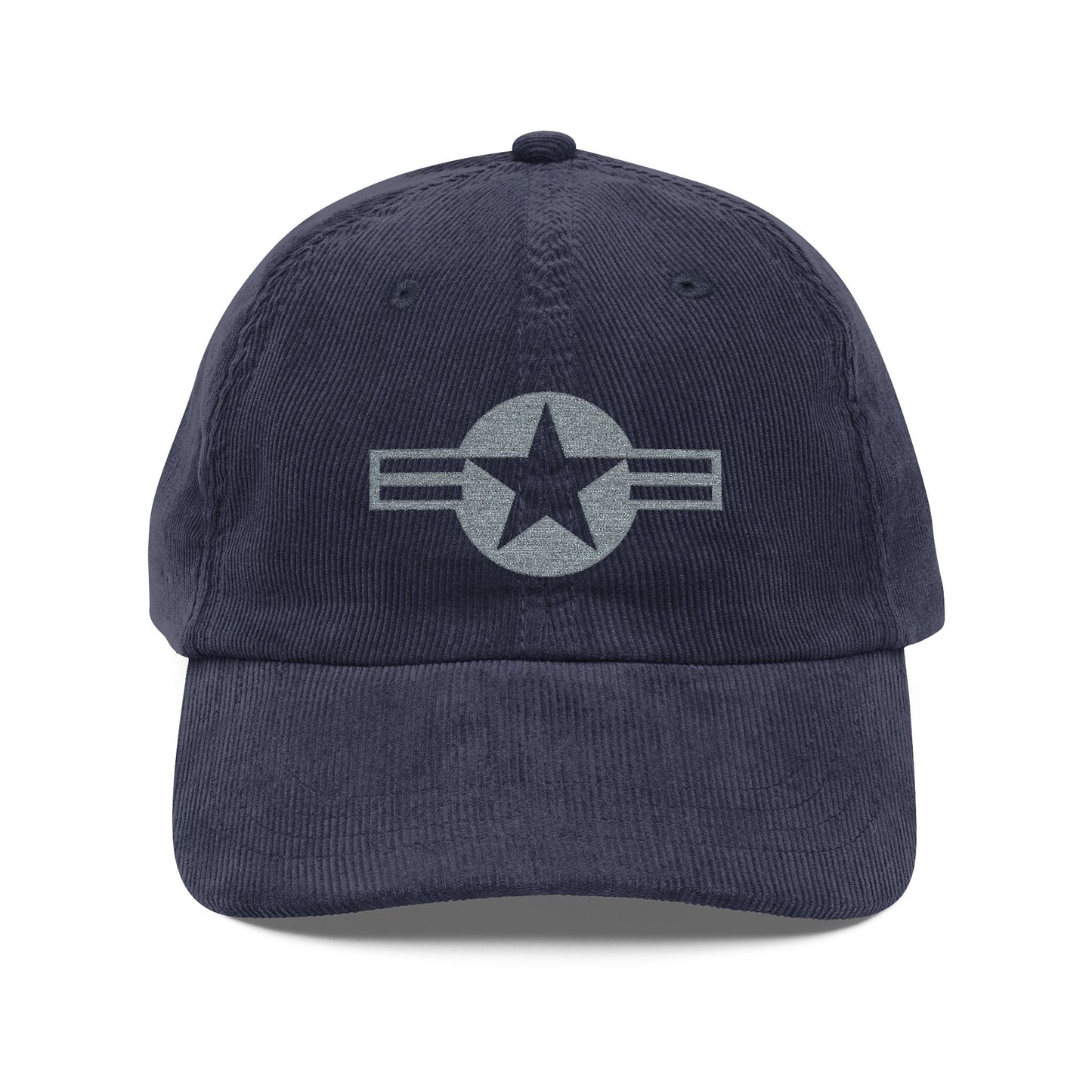Embroidered Low-Visibility USAF Roundel Corduroy Cap