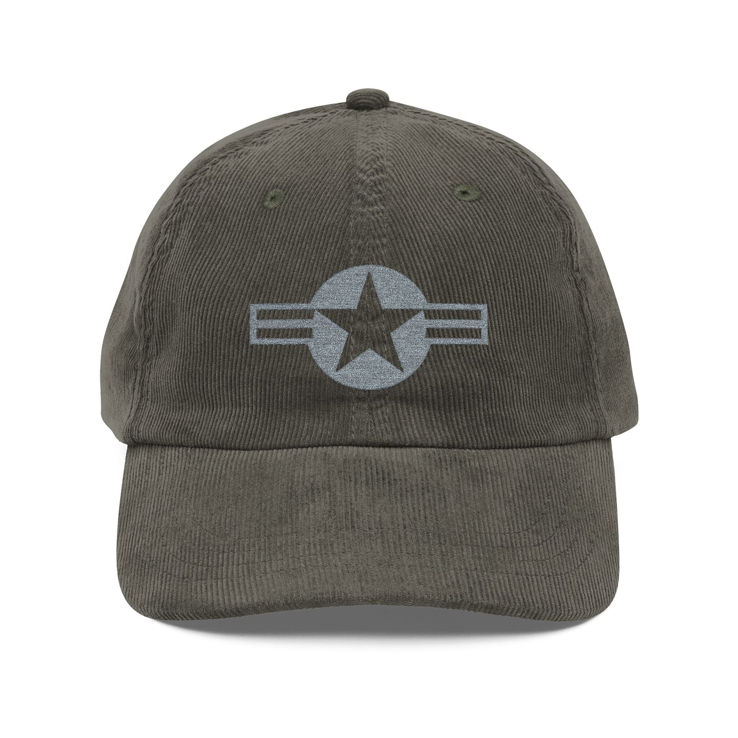 Embroidered Low-Visibility USAF Roundel Corduroy Cap