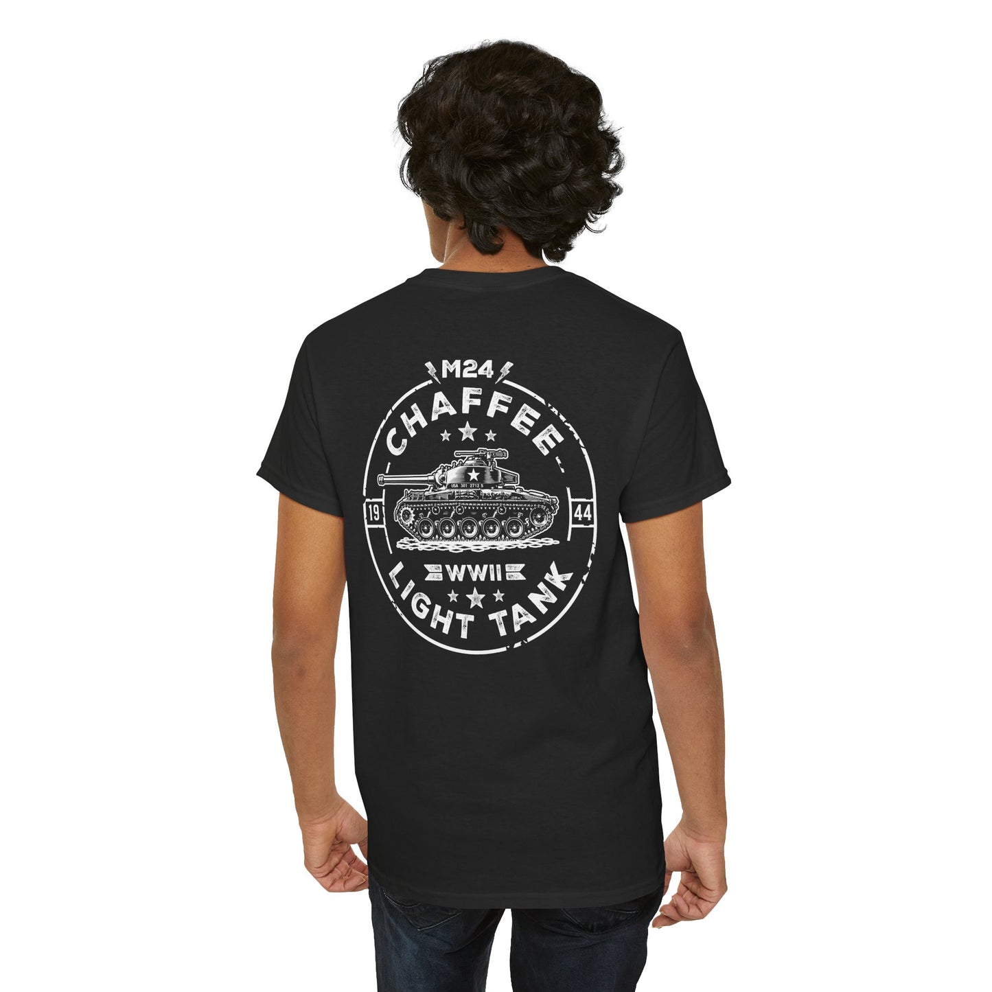 M24 Chaffee WWII Light Tank Unisex Heavy Cotton Tee